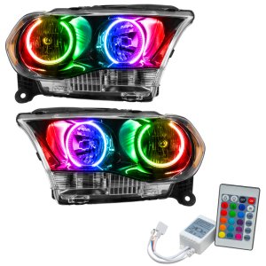 Dodge Durango Headlight Assemblies - ORACLE Lighting - ColorSHIFT w/ Simple Controller - Black - `11-`13 Dodge Durango Headlight Assemblies - ORACLE Lighting - ColorSHIFT w/ Simple Controller - Black - `11-`13